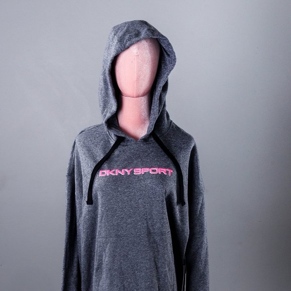 NWT DKNY SPORT PLUS FRENCH TERRY LOGO HOODIE - 1X - Picture 4 of 6